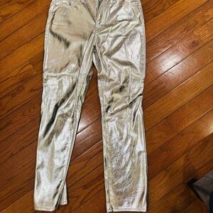 GAP Shimmering Silver Skinny Jeans